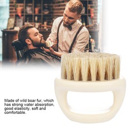 Beard Brush Wild Boar Bristles for Men Grooming Trimming Brushes with Handle Shaving Moustache Shaping Cleaning Shaving Tool (03#)