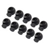 AKORD Spring Loaded Round Toggle Stopper Cord Locks End, Plastic,