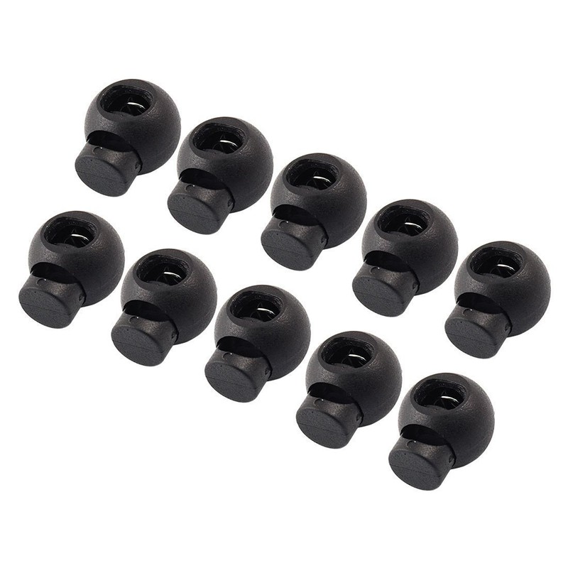 AKORD Spring Loaded Round Toggle Stopper Cord Locks End, Plastic,