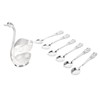 Silver Swan Dinnerware Set Swan Base Holder Teaspoon Cutlery Set