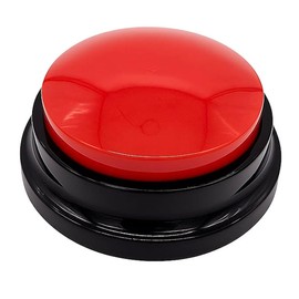 MarQo – RECORDABLE PRODUCTS Buzzer con funzione audio e registrazione: pulsante registratore vocale per aula, giocattolo per cani intelligenza e talk – 30 secondi registrazione, forte e riutilizzabile