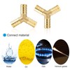 nutmanel Brass Y-piece hose connector, 12 mm, 3-way hose connector