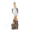 Pelican Statue – 24" Tall White Coastal Bird Sculpture on