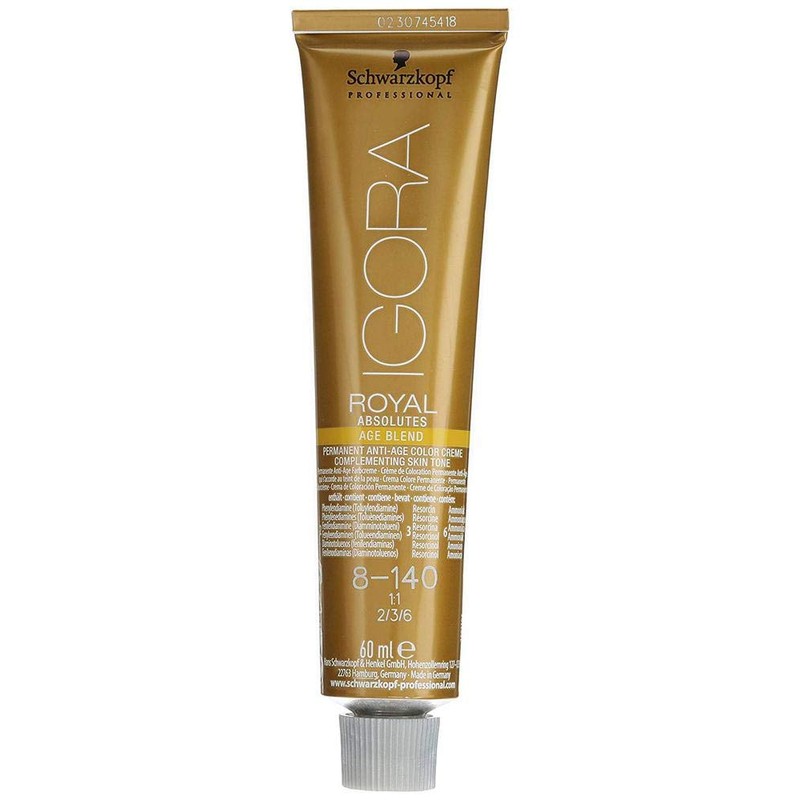 Schwarzkopf Igora Royal Absolutes Permanent Anti-Age Colour Cream 8-140 Light