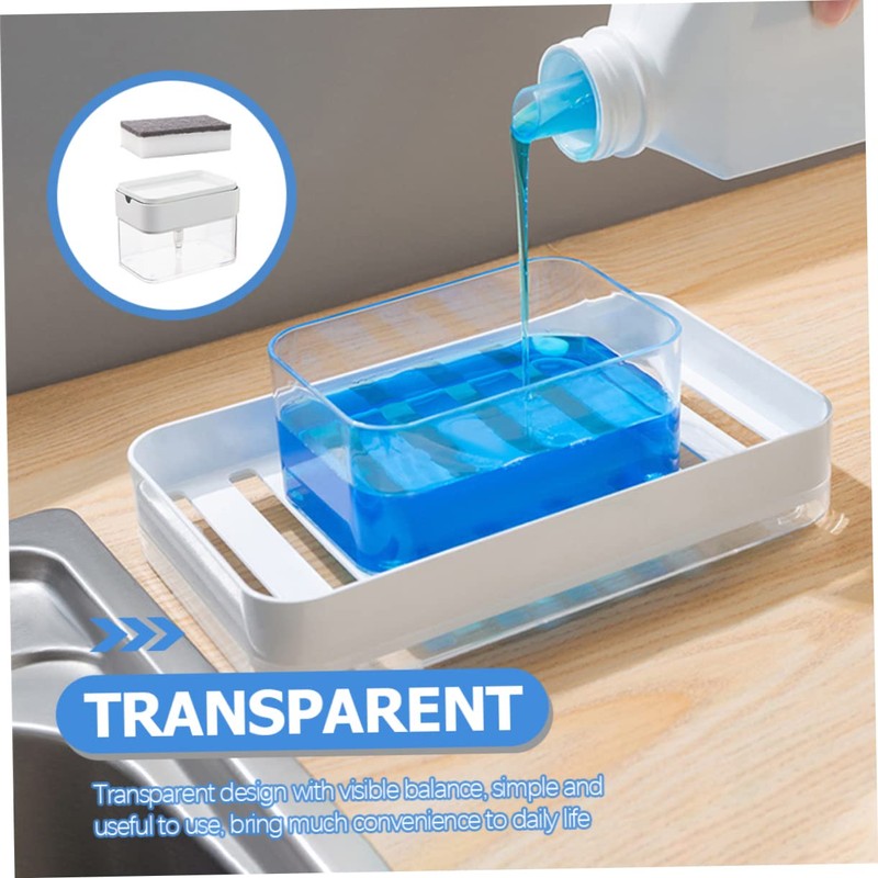 LABRIMP 1set Kitchen Sink Soap Dispenser Sponge Pump for Easy