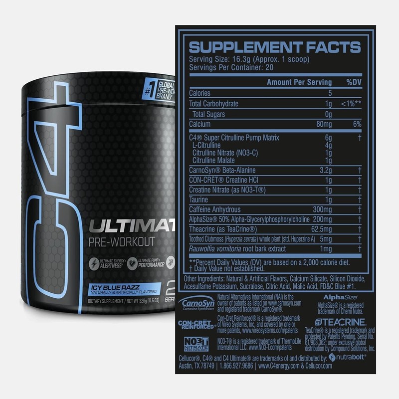 Cellucor C4 Ultimate - Pre Workout Powder - 20 Servings