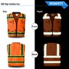 SKSAFETY 10 Pockets Professional Safety Vest, Class 2 High Visibility