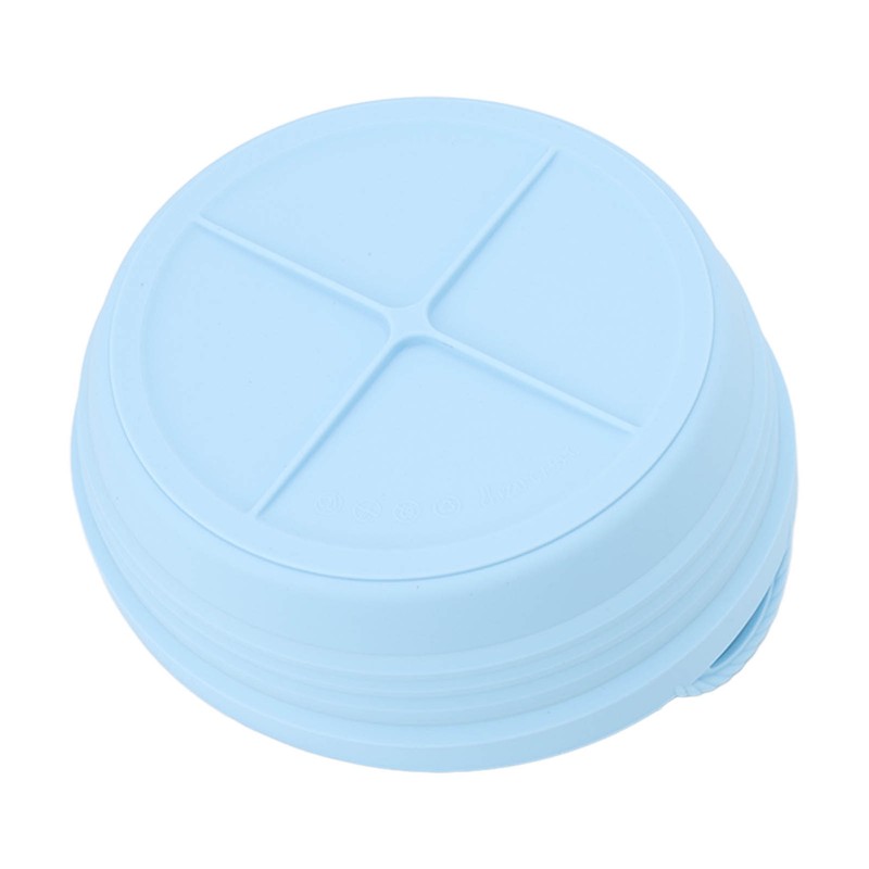 Silicone Air Cooker Pot Round Folded Blue Fryer Liner Tray