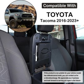 Upgrade Armrest Hidden Storage Box Compatible with Toyota Tacoma 2016-2023 Center Console Handrail Privacy Storage Box Organizer Tray Armrest Storage Box Container Insert Pallet Manager Accessories
