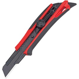TAJIMA Utility Knife - 1" 7-Point Rock Hard FIN Snap Blade Box Cutter with Dial Lock & 2 Rock Hard Blades - DFC671N-R1