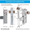 RupXinSplend Cylinder Deadbolt Mortise Lock - Commercial Storefront Door Lock