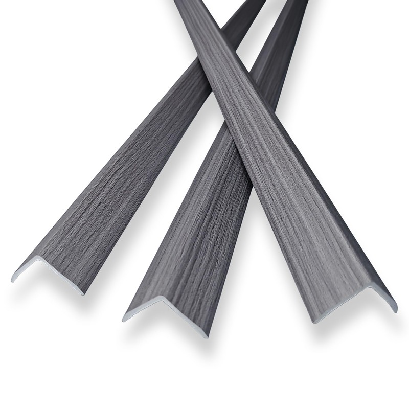 6 Pcs 49" Wall Corner Protector Trim, Gray Wood Grain