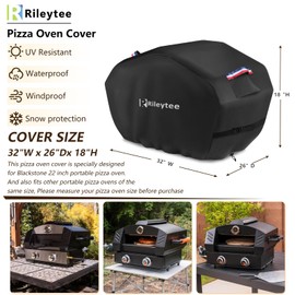 Rileytee Pizza Oven Cover for Blackstone 22 Inch 6964/6963/6962/6961/6960 Portable Pizza Oven,Outdoor Heavy Duty 600D Waterproof Dustproof 5559 Blackstone Pizza Oven Conversion Kit Cover
