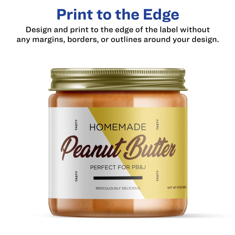 Avery Matte White Rectangle Labels with Sure Feed, 2" x