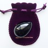 Large Size Yoni Egg, Pre-Drilled, Made of Obsidian Gemstone, Entry