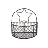 CVHOMEDECO. Wall Mounted Chicken Wire Storage Basket Rustic Hanging Wire