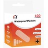 100x Durable Waterproof Plasters, Small-Large 4 Different Sizes Water Resistant Washproof Band Aids Flexible Durable and Breathable