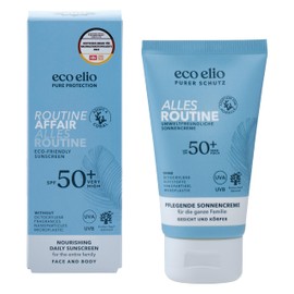 eco Elio SPF 50+ Sustainable Sun Cream 75ml Routine Affair I Sun Cream Without octocrylene and microplastics I Face Sun Cream face 50+ I Sunscreen no Cosmetics Fragrance-Free I Sun Cream Body 50+