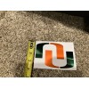 Chrome Miami Hurricanes Full Size Football Helmet Decals