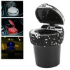 Car Ashtray DiamondStudded Smokeless Container with LED Light Indicator Multifunctional