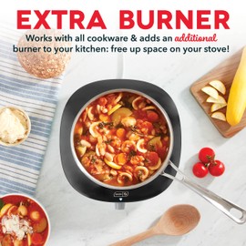 DASH Everyday Electric Cooktop with Infrared Heating, 5 Temperature Settings with Cord Storage, Perfect for RVs, Camping, Dorms, and Small Living Spaces - Aqua