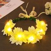 Zoestar Luminous Flower Crown Headbands LED Hair Wreath Headband Bridal
