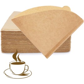 NELAPARO v60 Filtro de papel de Café, 100 Papel Del Tamiz Del Café Desechables,Familia V02 Filtros de Pulpa de Papel Natural,Para Goteros Cónicos de Tamaño V60 (marrón)