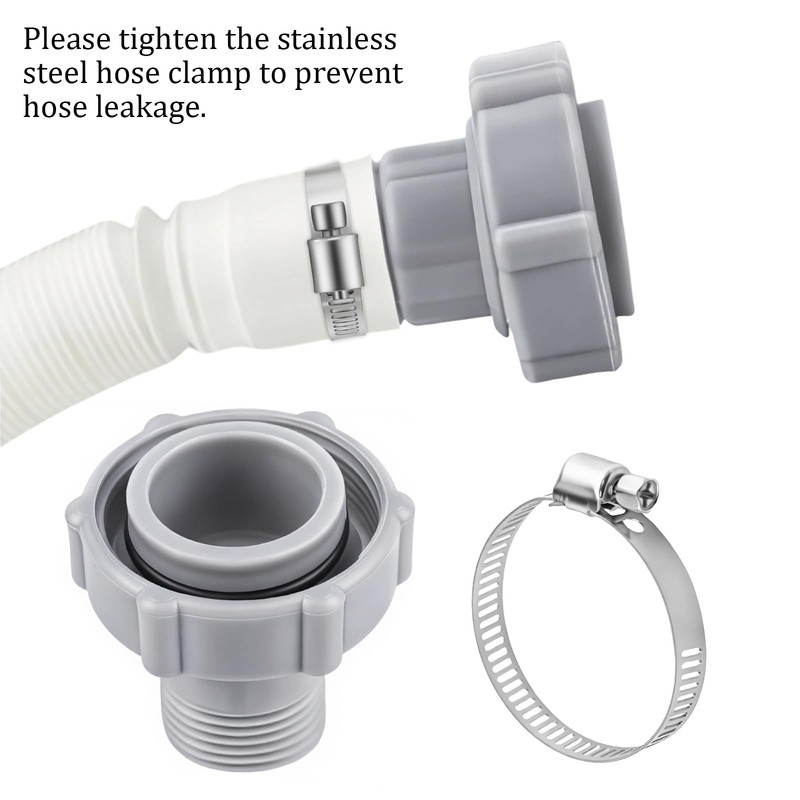 EMYVSVO Pool Drain Adapter - 1.5-Inch ID Connector for Bottom