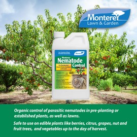 Monterey Nematode Control - Organic Gardening Control of Plant Parasitic Nematodes - 1 Quart - Apply with Sprayer, or as Drench