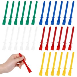30 pcs Plastic Glue Spreader 4.49 x 0.55 Inch Glue Scraper Glue Brush Plastic Sticks for Crafts Easy Clean Glue Spreaders Colored for Leather Glue DIY Art Woodworking and Craft Projects