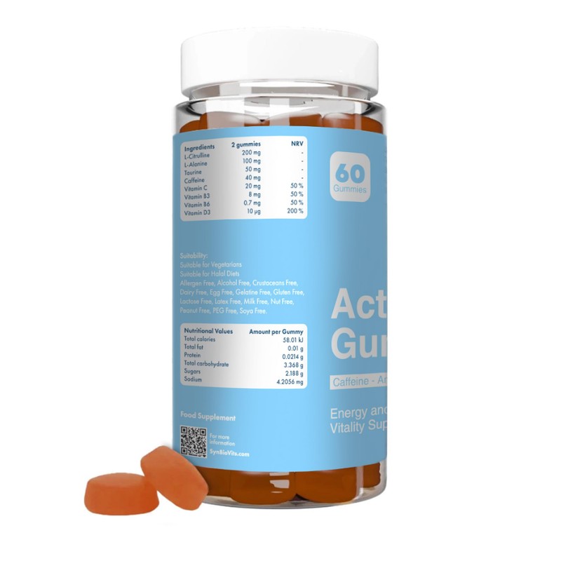 SynBio Active Gummies | Energy, Focus & Endurance Support with