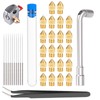 34Pcs 3D Printer Extruder Nozzles-Set - 0.1mm, 0.2mm, 0.3mm, 0.35mm,