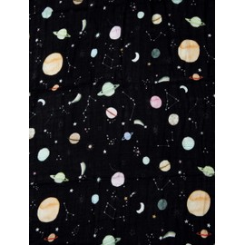 Loulou Lollipop Loulou Lollipop Soft Baby Swaddle Blanket Muslin Wrap Receiving Blanket for Newborn to Toddler Girl and Boy, Large 47” by 47” - Planets