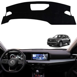 INUBOXES Non-Slip Dash Cover Dashboard Cover Mat Custom Fit Center Console Cover Sunshield Protector Pad Compatible with Nissan Kicks 2025 (Not for HUD) Accessories Pad (Black Trim)