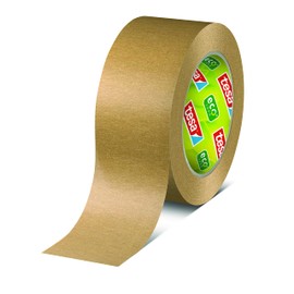 tesa Paper Standard - Environmentally Friendly Paper Parcel Tape 56% Biobased Material - Efficient and Recycling-Friendly - Brown - 50 m x 50 mm