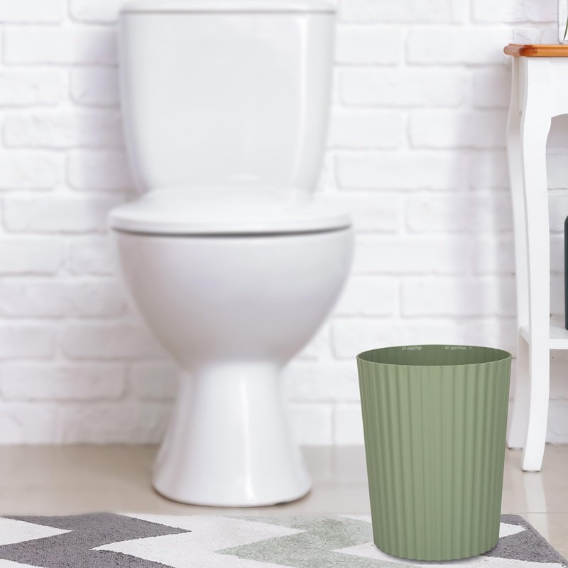 JiatuA Small Trash Can Plastic Wastebasket Round Garbage Container Bin
