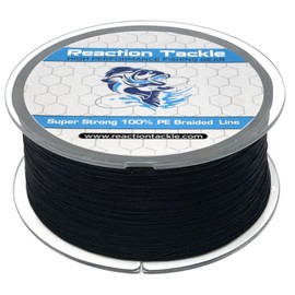 Reaction Tackle Braided Fishing Line NO Fade Black 25LB 500yd