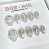 Cozy Snowman Handmade Nail Tips - Short Ballerina / 포근포근