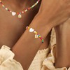 ZZLAY Beaded Initial Necklace & Stretch Bracelet – Elegant Bohemian