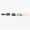 CRYSTALIS Wholesale 5pcs Natural Mix Gemstone Heart Shape, Flat Loose