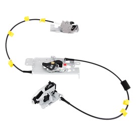 Rear Door Lock Latch & Cable - Right Passenger Side - Replacement for 2004-2008 Ford F150 Extended Cab Pickup, Upper and Lower Locking Latches Assembly Replaces# 8L3Z-18264A00-B 6L3Z-18264A00-B
