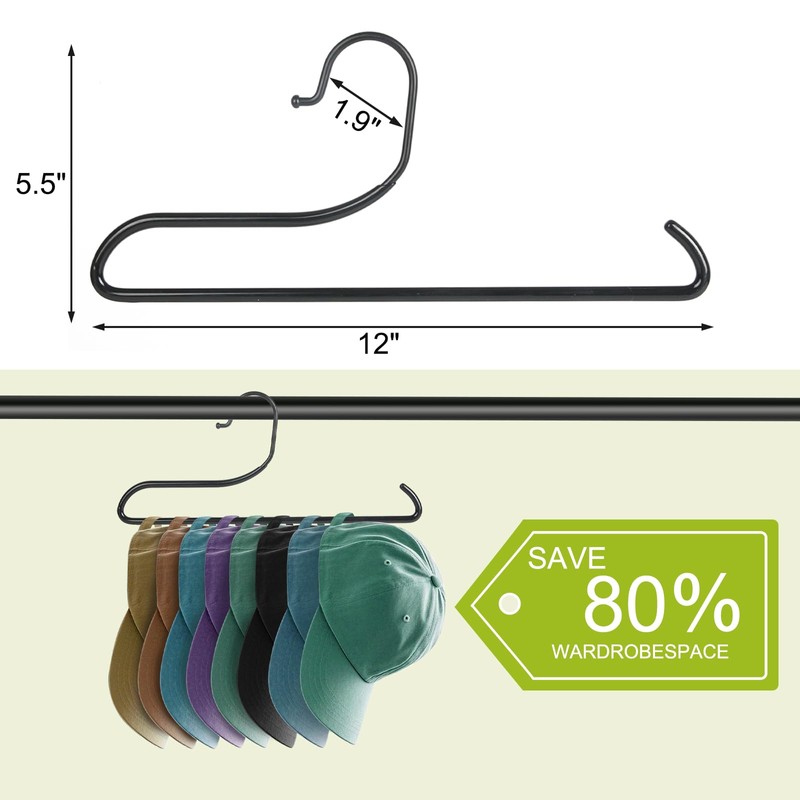 AnDock Hat Organizer for Baseball Caps, 4 Pack Metal Hat