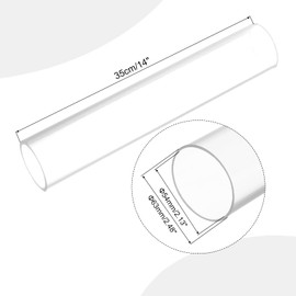 MECCANIXITY 2.1 Inch Clear PVC Rigid Pipe 54mm ID 63mm OD 14" High Impact for Water Pipe, Aquarium, Fish Tank, Greenhouse Garden, Clear
