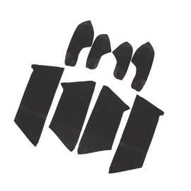 Motoforti 8Pcs/Set Car Door Panel and Door Armrest Protector Cover Replacement for Honda Civic 10th Gen 2016-2020 Black with Red Line Long-Lasting