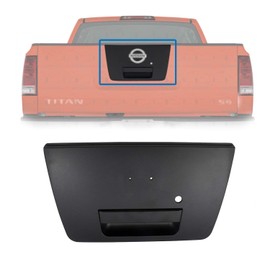 Autoelements Tailgate Handle with Lever Textured Black for 2004-2012 Nissan Titan Direct Replacement 906067S200