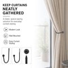 HOJLKLD Curtain Holdbacks, 4 Pcs Wall Mounted Metal Curtains Hook