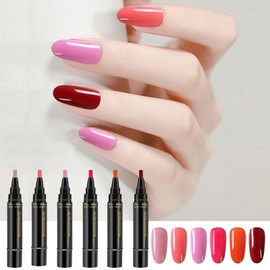 Nàil Art Pens Set - 6 Colors Nail Point Gràffiti Dotting Pen | Gel Nail Polish Pen | Nail Polish Sets | Quick-Dry Nail Polish Art Kit | No UV Nail Polish Painting Accessories For Professional Manicure