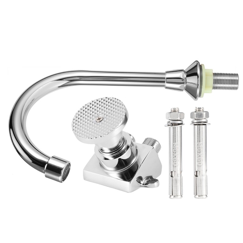 G1/2in Thread Copper Floor Mounted Foot Pedal Basin Faucet Sink