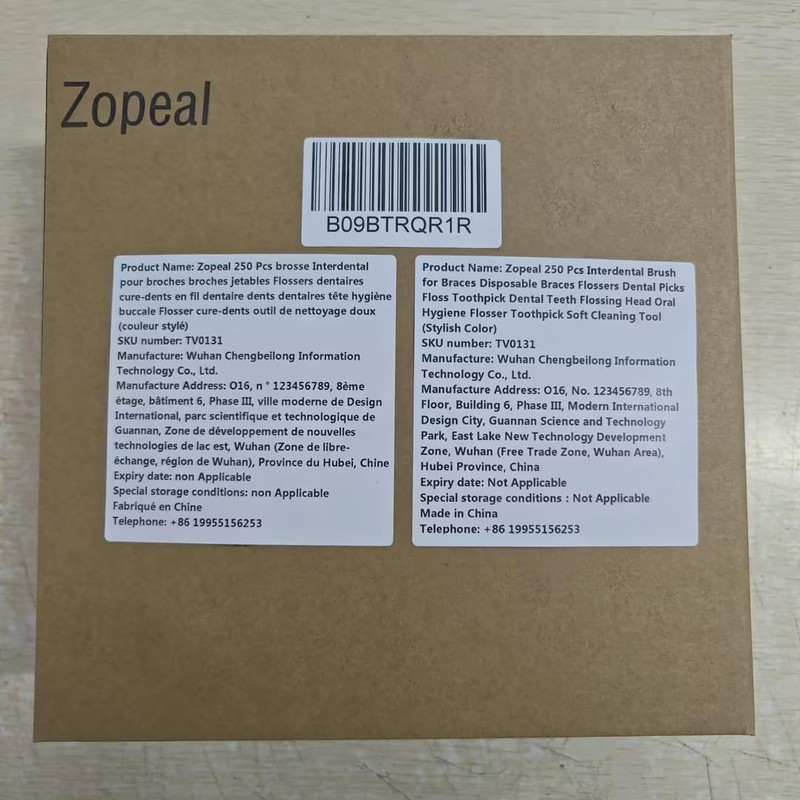 Zopeal 250 Pcs Interdental Brush for Braces Disposable Braces Flossers
