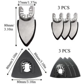156Pcs Sanding Pads Kit Oscillating Tool Abrasive Papers Triangle Finger Sandpaper Holder Polishing Tool for Furniture Restoration